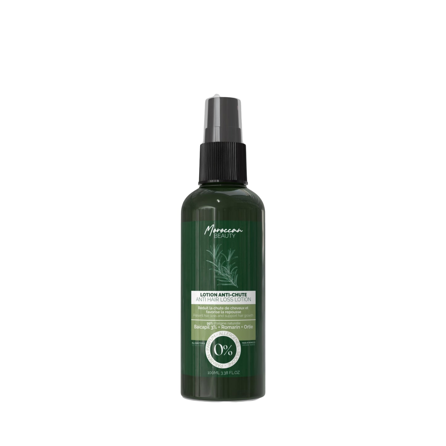 Natural Anti-Hair Loss & Hair Regrowth Lotion – 3% Baicapil + Rosemary – 90-Day Treatment | 100 ml