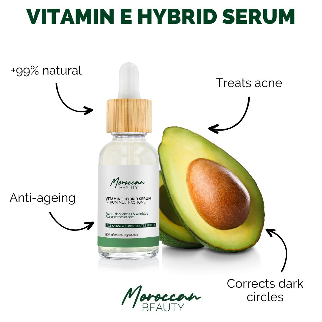VITAMIN E HYBRID SERUM - SPOTS, DARK CIRCLES & WRINKLES - MOROCCAN BEAUTY™